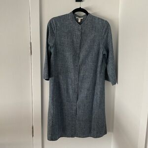 Flattering Eileen Fisher chambray tunic dress size XS (S)